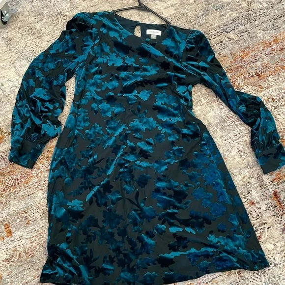 Pristine condition Calvin Klein green velvet Dress!!! - Picture 1 of 2